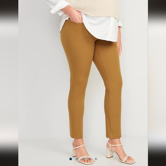 Maternity Full Panel Pixie Ankle Pants (Mustard Yellow) - Picture 5 of 5